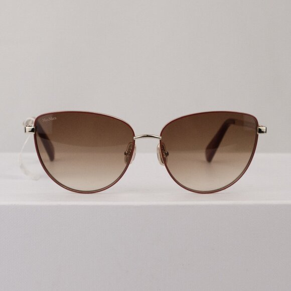 MaxMara Cateye MM0052 Sunglasses, Gold/Red